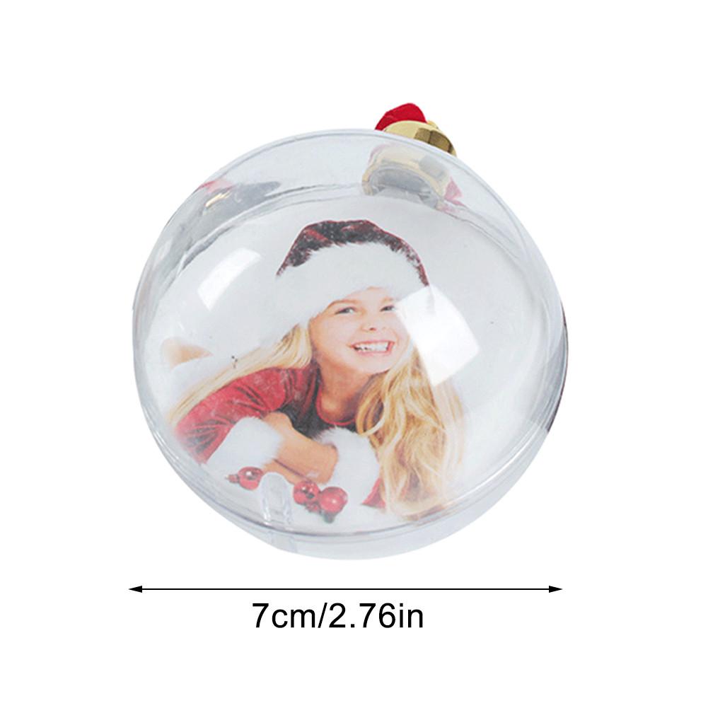 Christmas Tree Hanging Ball Decoration Star Shape Round Photo Ball DIY Valentine's Day Xmas Party Store Home Window Ornament