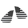 2x Matte Black Rear Window Sticker USA Flag Graphic Decal For Toyota RAV4 19-21