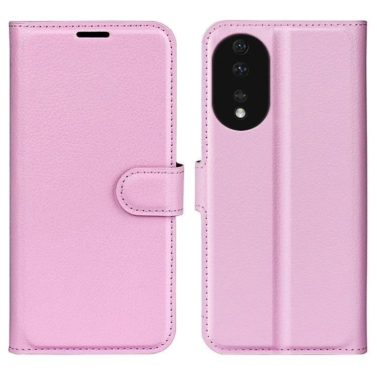 For Honor 80 5G Litchi Texture PU Leather Stand Wallet Phone Cover Full Protection Flip Anti-scratch Phone Case