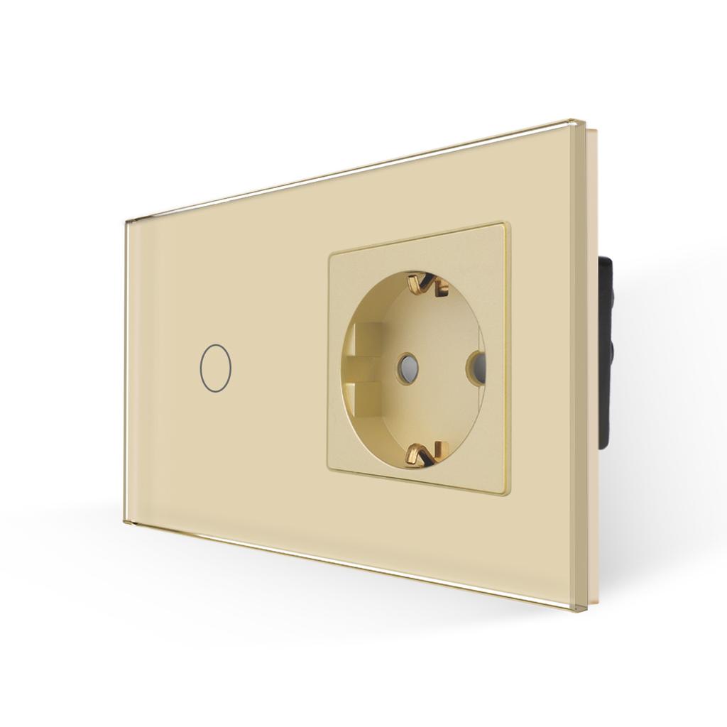 Bingoelec Wifi Tuya Control Smart Home Appliances 1 2 3 Gang Light Wall Electrical Sockets and Switches