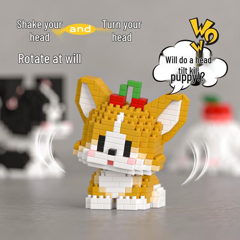 Micro Particle Pet Building Blocks - Cute Dog & Cat Toy Compatible with LEGO