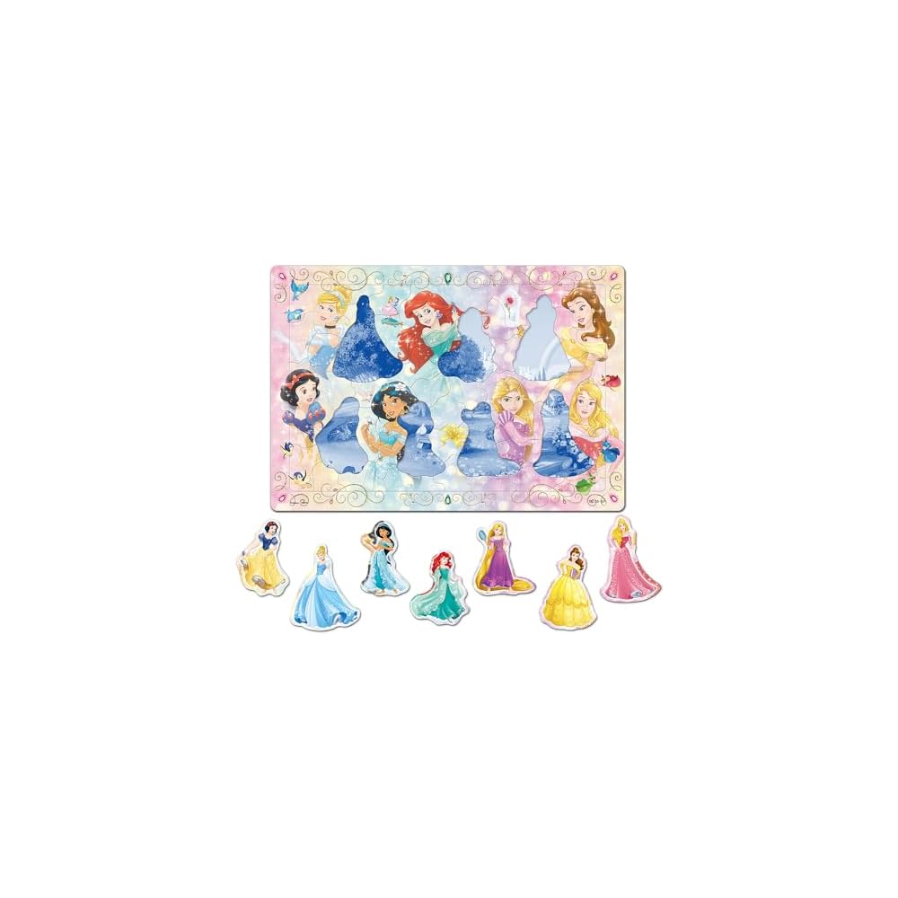 Tenyo Disney Princess Child Puzzle Set 55/66/80 Pieces Antibacterial Coating Storage Cover for Kids Ages 3 and Up
