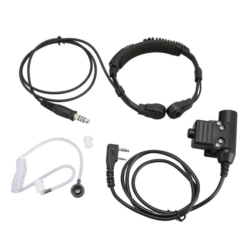 Throat Microphone Headset Telescopic 2 Way Radio Earpiece With U94 PTT For Baofeng UV 5R BF 888S BF F8HP BF F9 UV 82