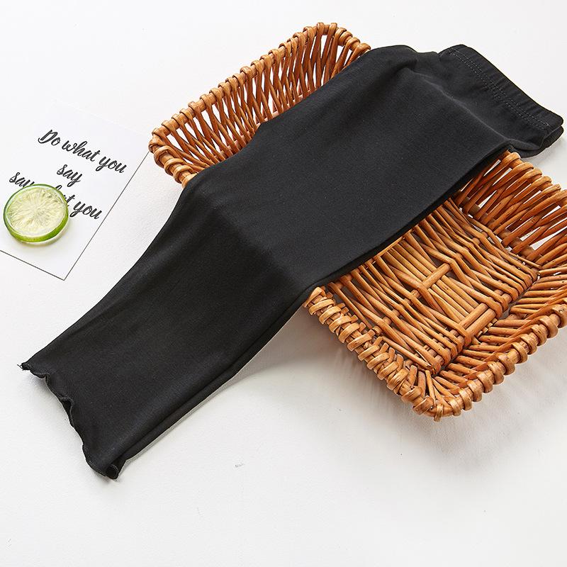 Летнее детское нижнее белье, базовый цвет, модал, детские укороченные брюки с черной грибковой кромкой, детские леггинсы