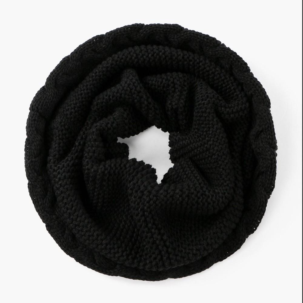 Thickened Women's Knit Scarf Warm Winter Neck Warmer Versatile Hooded Scarf Winter Wear
