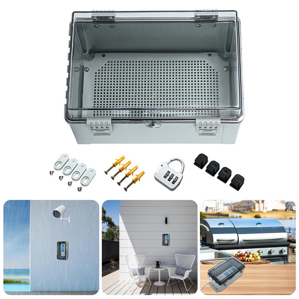 Waterproof Designs Junctions Box Outdoor Electrical Enclosures With Lock and Mounting Accessories Garden Supplies