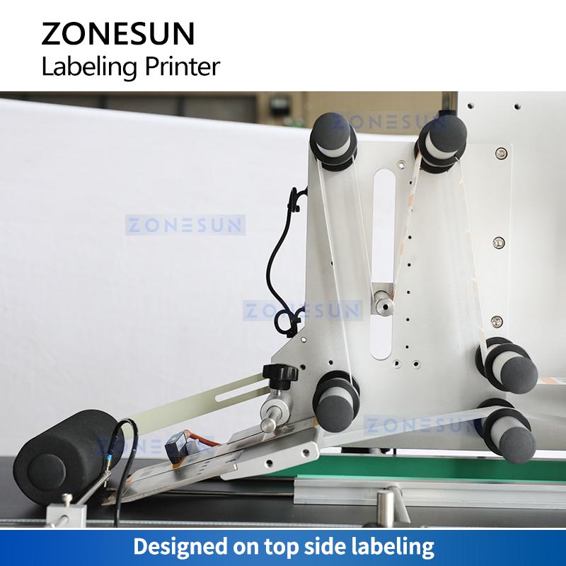 ZONESUN Автоматическая машина для этикетирования плоских поверхностей с термопринтером для печати даты производства и серийного номера ZS-TB160PO
