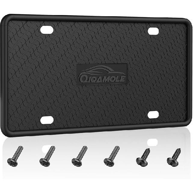 Silicone License Plate Frames, License Plate Holder For US CA Cars, Silicone Car Plate Cover Rustproof & Rattle Proof & Weatherproof Car Accessories