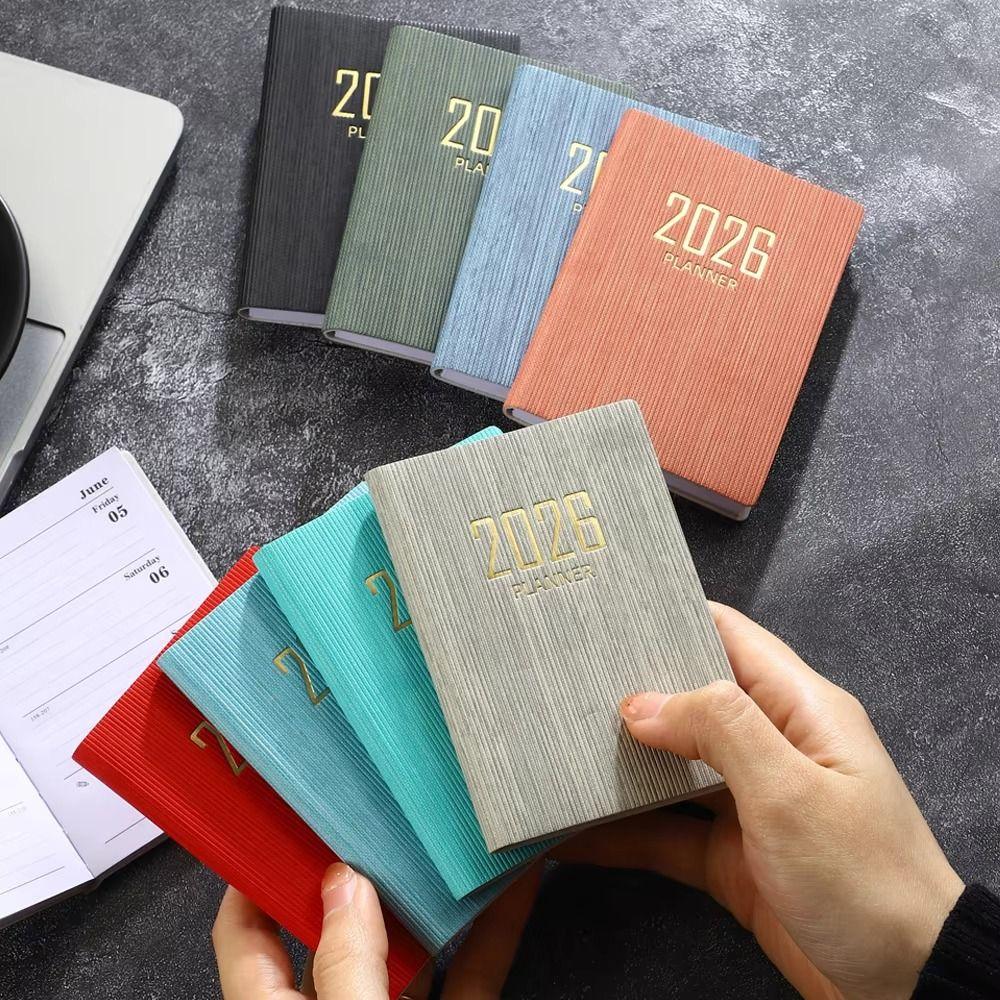 2 шт. Мини Портативный Планер А7 2026 Карманный Дневник Журнал Книга-Ежедневник Недельный Календарь