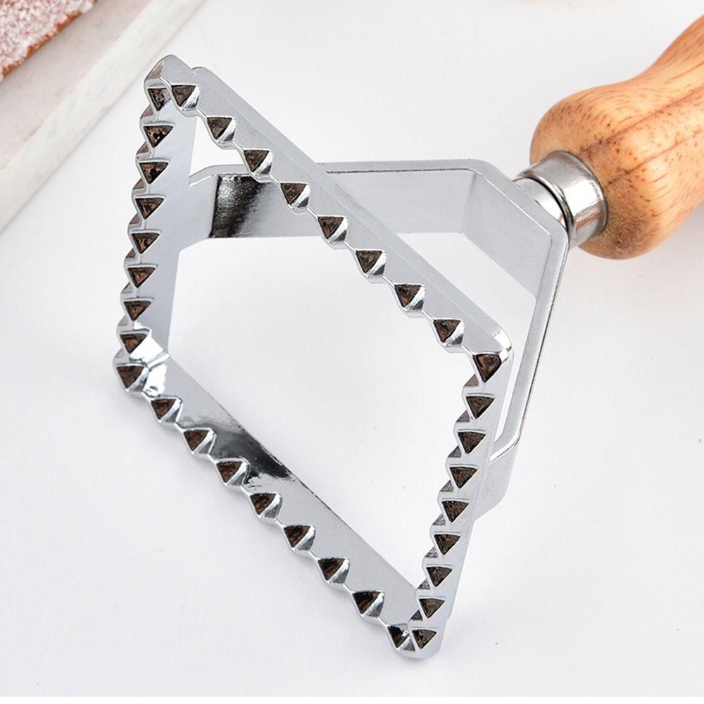 Square/Round/Heart/Star Cookie Cutters Stainless Steel Dough Wheel Cutter Home Kitchen Use