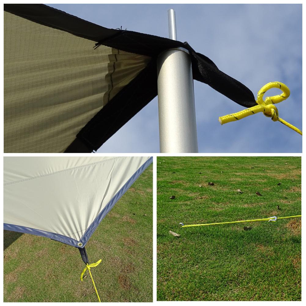 Восьмиугольный тент, складная палатка для кемпинга, расширенный брезент для пляжных путешествий, пеших прогулок