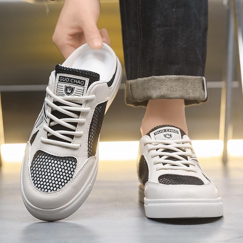 Мужская спортивная обувь, летние туфли без задника, мюли, повседневные тапочки, кроссовки больших размеров для студентов, сандалии больших размеров