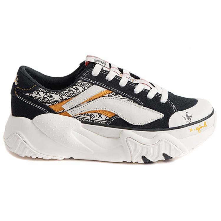 Li Ning Wave Pro X Xlarge 'Черный Белый Желтый' Женская AGCQ464-1