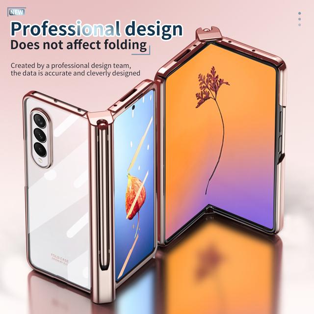 Прозрачный полностью защитный стеклянный чехол-пленка для Samsung Galaxy Z Fold4 5g Fold 4 Fold3 Fold 2 3 Fold2 с чехлом для держателя S Pen