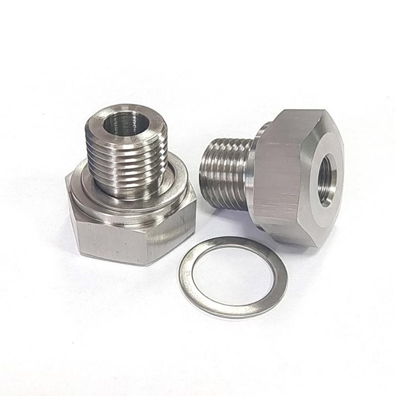 Фитинг для труб из нержавеющей стали Шестигранная заглушка Датчик кислорода O2 Приварная бобышка Резьбовая бобышка M16x1.5 Автоаксессуары с прокладкой