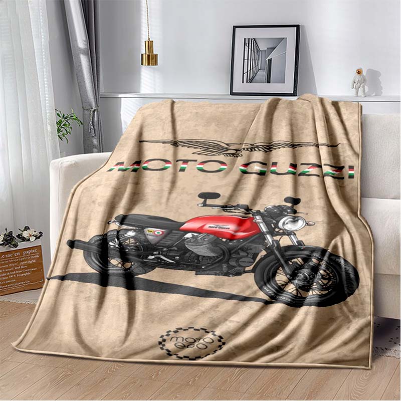 3D ретро-мотоцикл G-Guzzi фланелевое одеяло с принтом для дома, дивана, кровати, теплое, большого размера, постельное белье для дома, офиса, пикника, подарок, мягкое одеяло