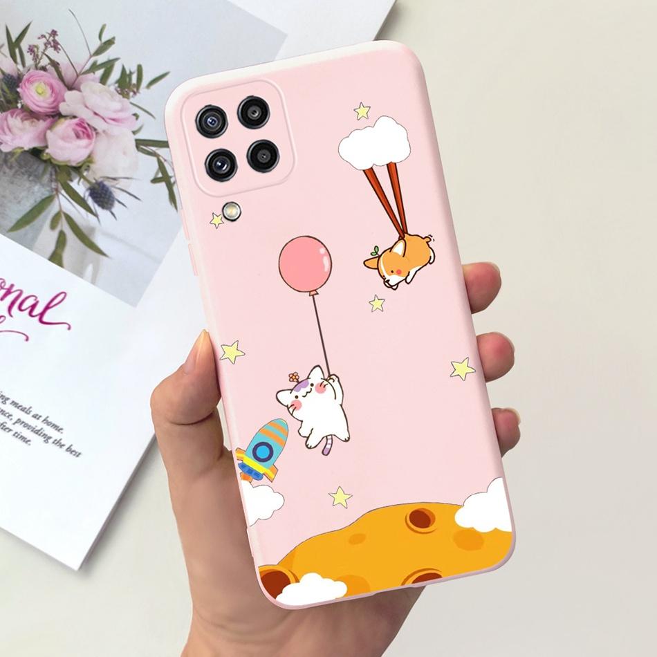Чехол для телефона Samsung Galaxy M22 Samsung M22 F22 SM-M225F E225F Милый Мультяшный Кот Конфетный Цвет Мягкий Силикон Задняя Крышка Телефона