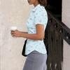 Women's Short Sleeve Button Down Shirt Slim Fit Collared Blouse Lightweight Casual Workwear Top for Summer