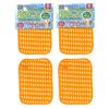 Life Taste Foaming Sponge Cloth, 4-Piece Set, Orange, Made In Japan, Foams with a Small Amount of Detergent, Drains Water, Dries Quickly, Cleans with