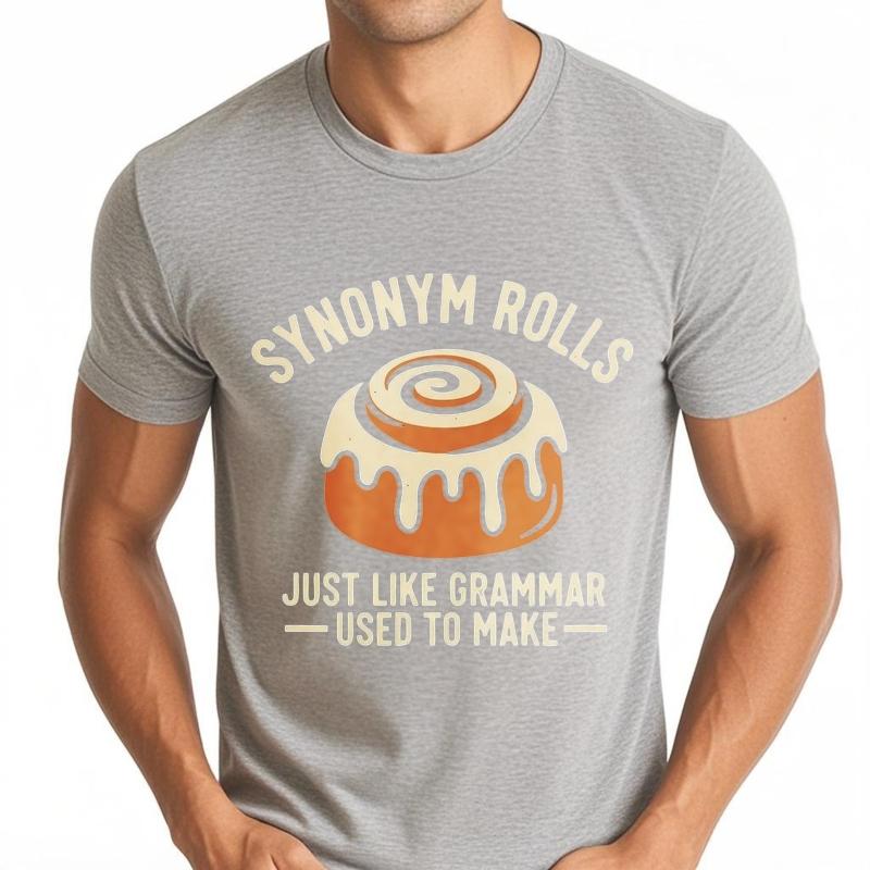 Большой размер летняя футболка для подростков Синоним Роллы Как раньше делала Грамматика Короткий рукав Удобный Круглый вырез Верхние футболки