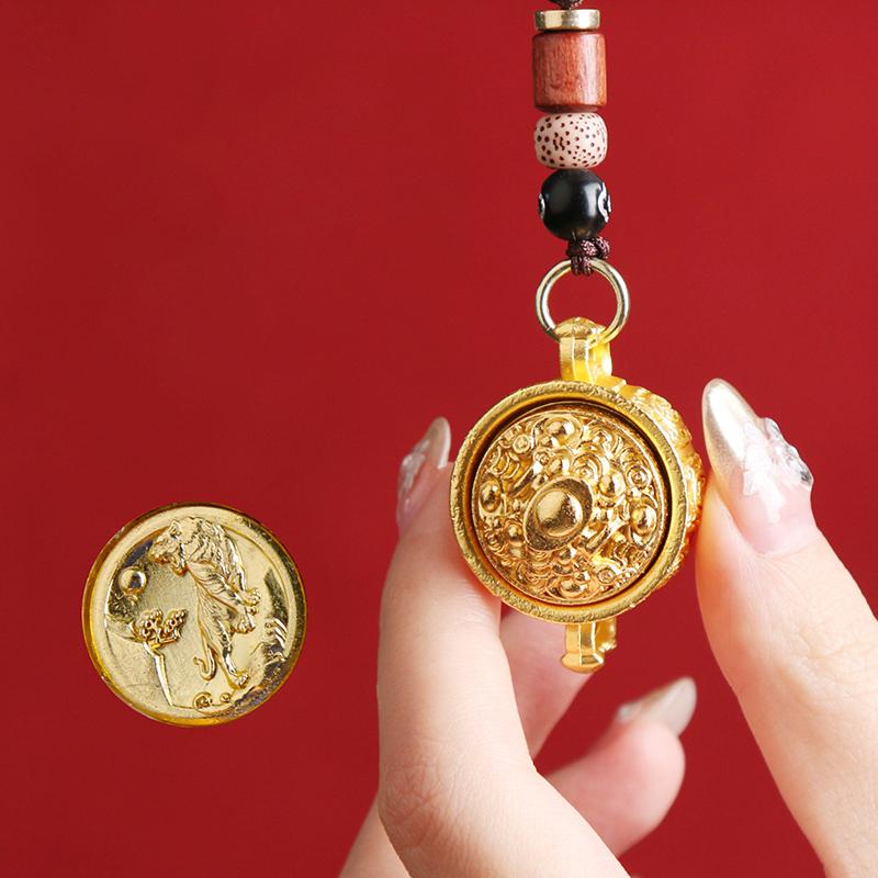 Двенадцать зодиаков имитация латуни сокровищница вращающаяся для мужчин и женщин подвесное украшение автомобильный брелок кулон