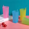 1pcs Kids Sip Cup With Built In Straw Milk Cup Home Colors Sippy Cup Mug Drink Straw Cup For Kids