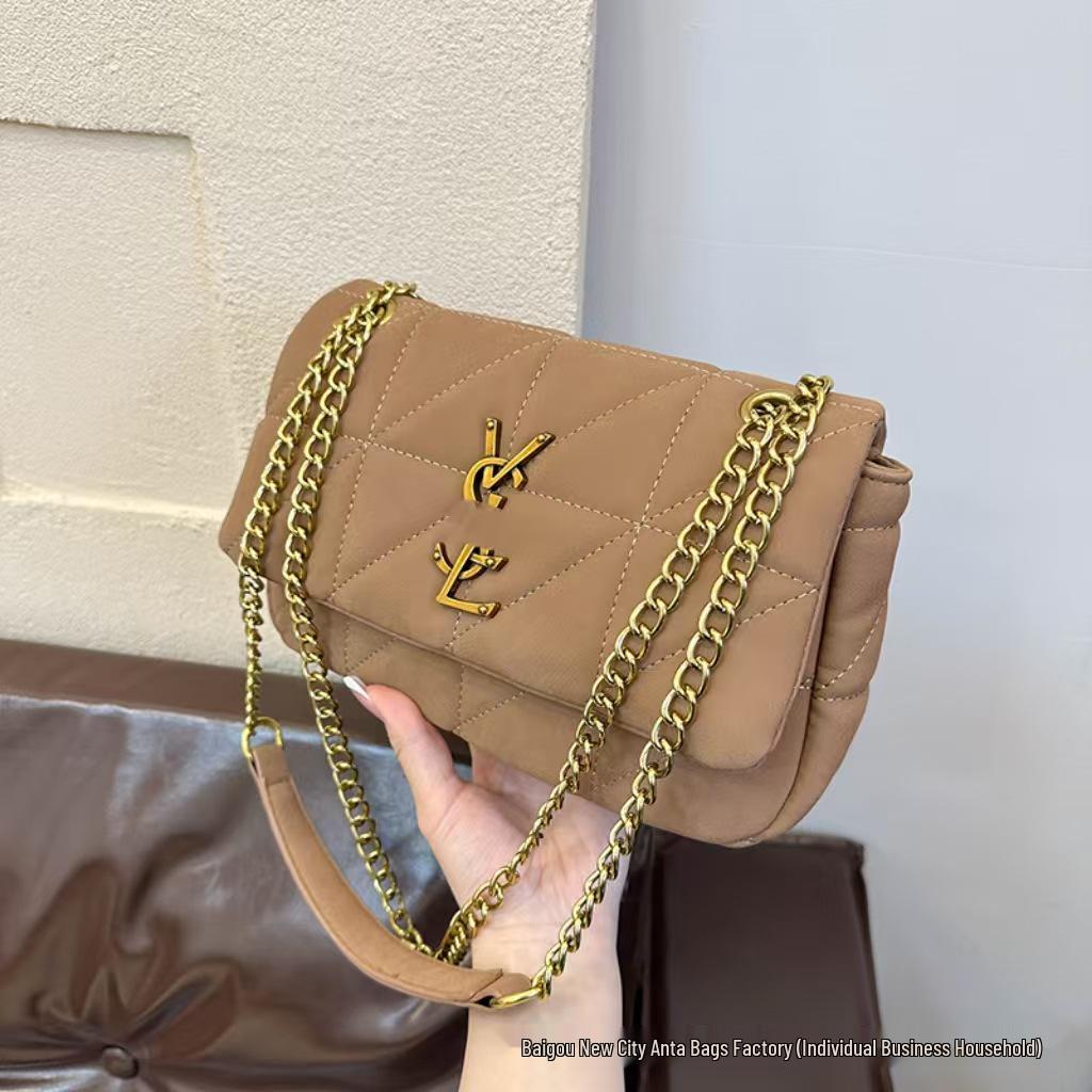 Женская сумка-цепочка в стиле колор-блок Осень/Зима 2025 - Универсальная и стильная сумка через плечо/кроссбоди