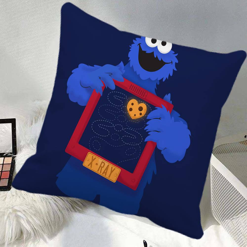 CCookies Play MMonster Pillow Case Square Pillow Bedroom Sofa Leisure Comfort Cushion Car Home Decoration