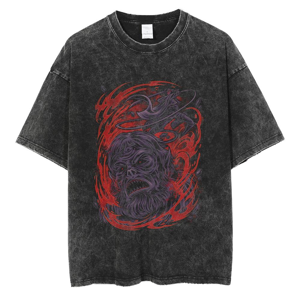 Горячее Аниме Атака Титанов Леви Аккерман Принт Выстиранная Футболка Мужчины Высококачественные Хлопковые Футболки Харадзюку Мужская Футболка Оверсайз