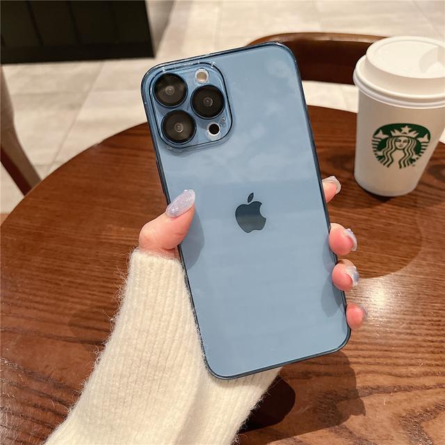 Прозрачный ультратонкий противоударный жесткий чехол с полной защитой для Iphone 13 12 Pro Max 12pro 13pro, кожный покров со стеклянной пленкой для объектива