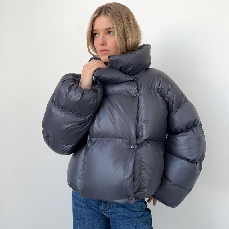 EastRogue Европейская и N Хлопковая куртка Зимняя Женская Куртка-пуховик Хлопковая куртка Модный стиль Индивидуальность Уличная Короткая Куртка с капюшоном