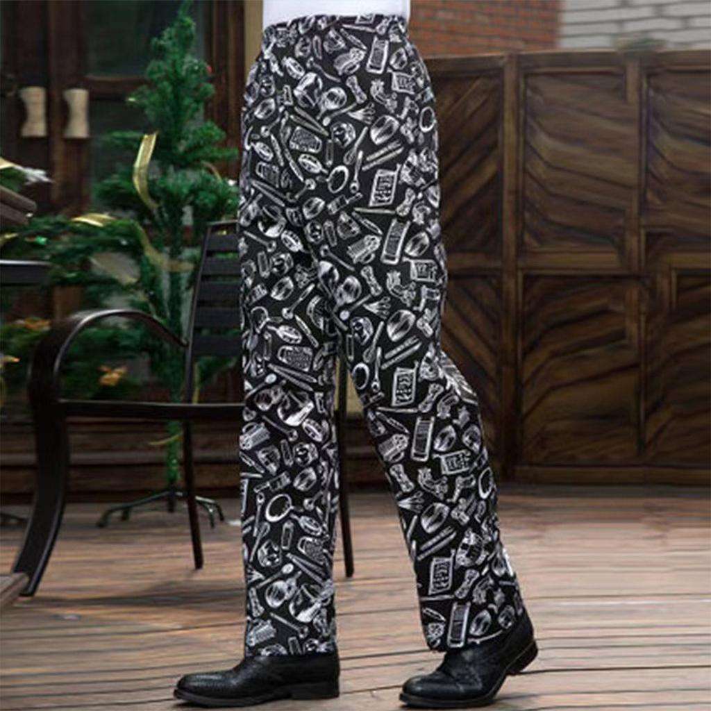 Штаны для гостиничной униформы, полосатые брюки для поваров на кухне, эластичные брюки для официантов в ресторанах