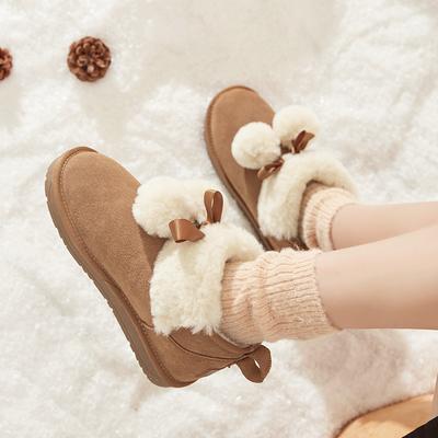 Август женские зимние сапоги 2025 новая зимняя платформа пушистая обувь на толстой подошве уличная платформа короткие сапоги