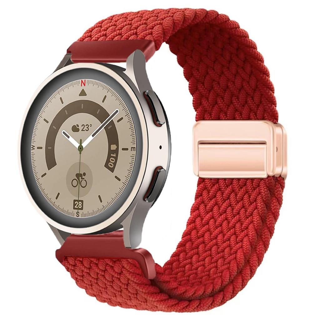 Совместимый нейлоновый плетеный магнитный ремешок для Huawei GT4 и Samsung Watch6 (20 мм/22 мм)