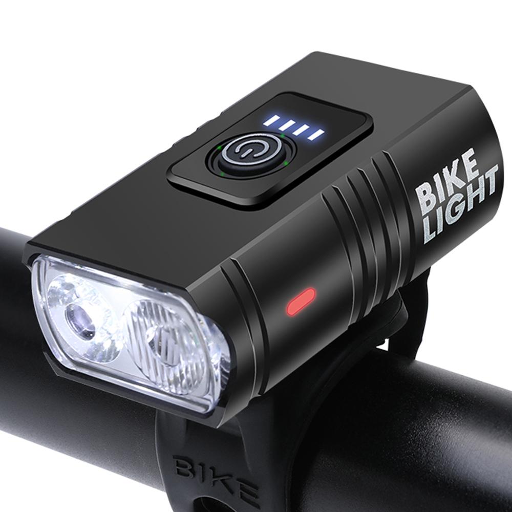 Super Bright Bike Light Set Rechargeable 2 T6 BK02 Front Light MTB Mountain Road Bike Riding Cycling Tail Lamp Bicycle Parts