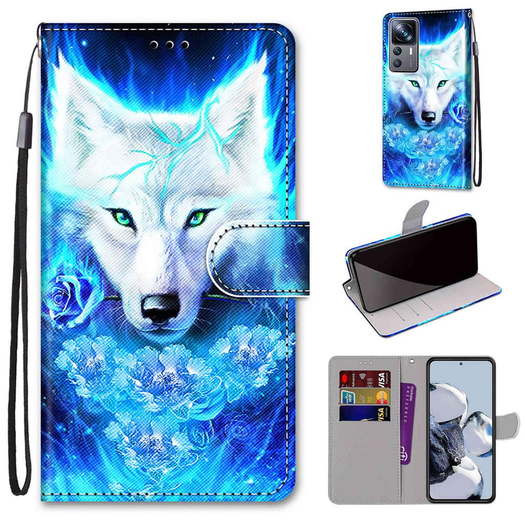 Fashion 3D Painted Pattern Phone Cover Lanyard Flip Leather Case For Xiaomi Poco Redmi Google Pixel