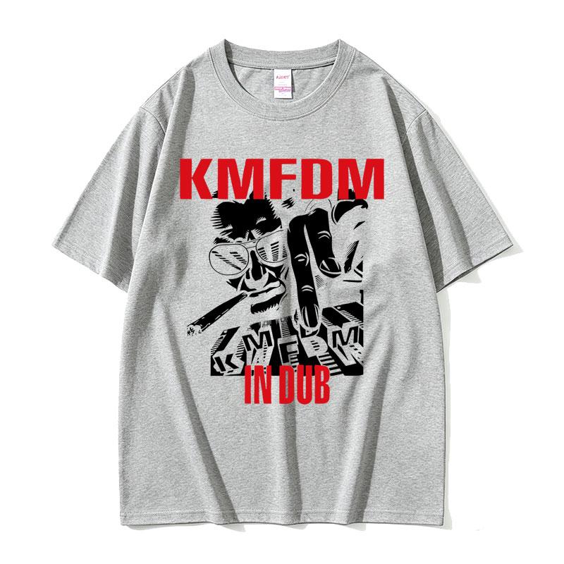 Rock Band Kmfdm in Dub Album Graphic Tshirt Summer Men Women Vintage Gothic Punk Streetwear Male Casual Pure Cotton T Shirts