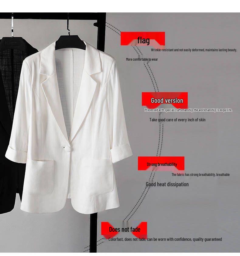 2023 Женский повседневный пиджак большого размера в корейском стиле - Универсальный, модный и дышащий.