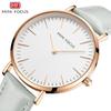 Ultra-thin Fashionable Japanese Movement Waterproof Genuine Leather Strap Women's Watch