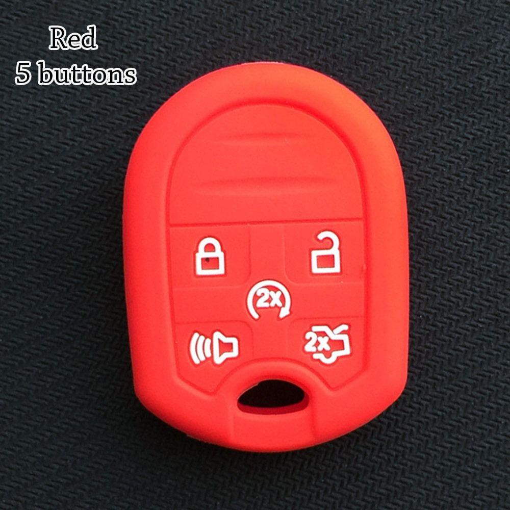 Silicone Silicone Case 4/5 Buttons Car Key Box Accessories Car Key Cover for Ford Car