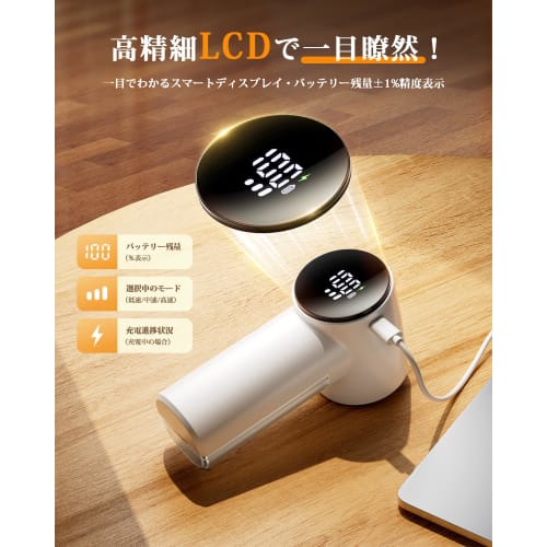 Машинка для удаления катышков Sunytree [Обновленная версия 2025, Большая 6-лопастная] с ЖК-дисплеем, 3-уровневой регулировкой, Мощный 6-лопастной нож для удаления катышков, Зарядка Type-C