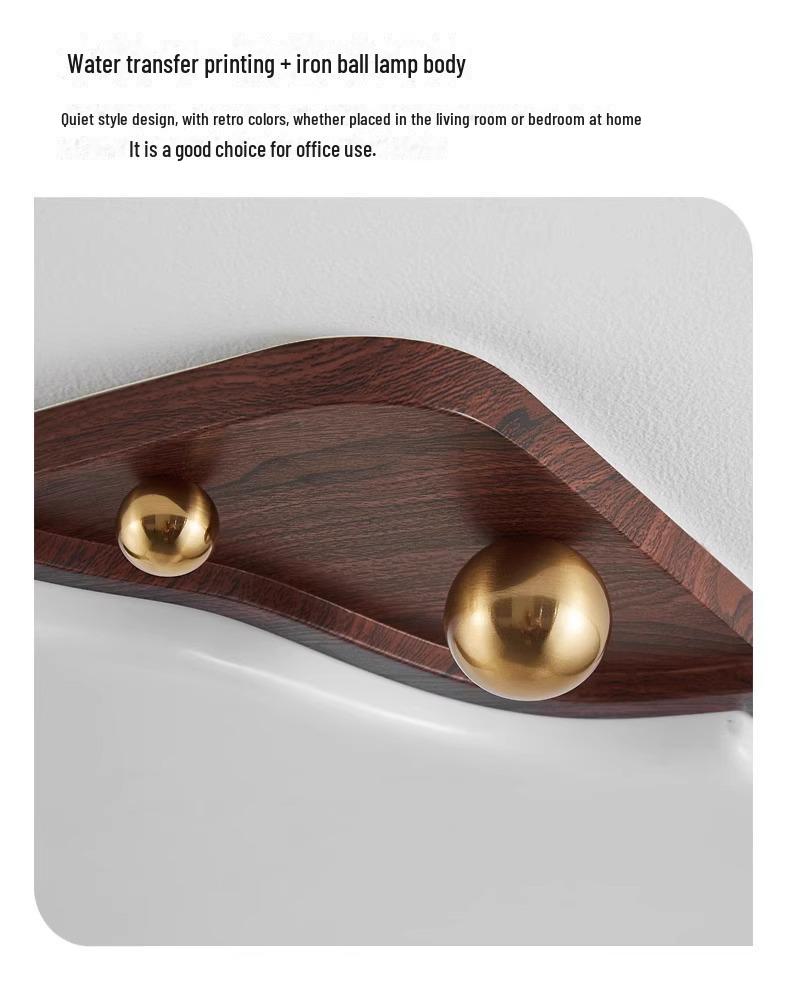 Потолочный светильник из американского ореха в стиле ретро - 2024 год, стиль середины века, для гостиной или спальни