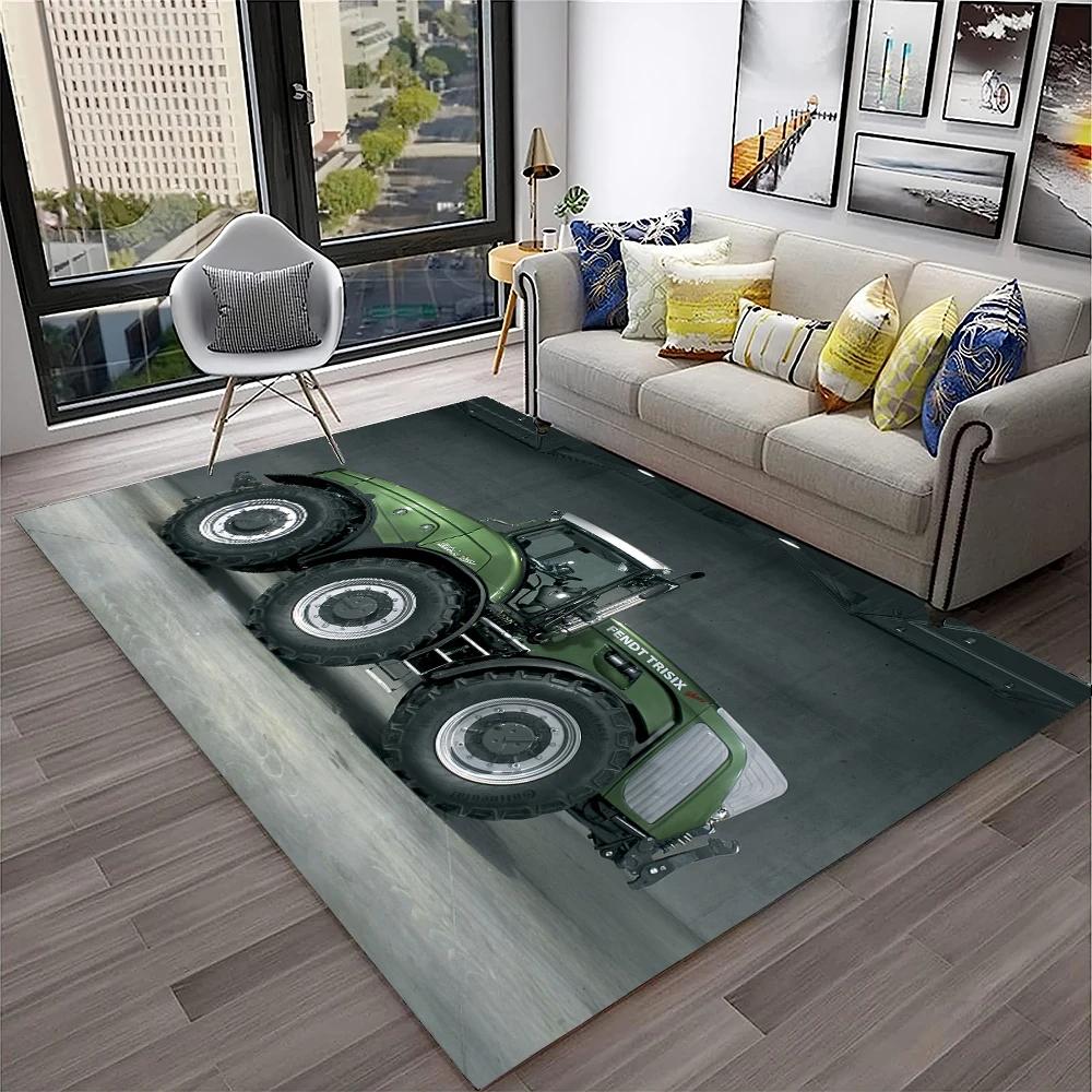 3D Retro Car Tractor Truck Series Carpet Rug for Home Living Room Bedroom Sofa Doormat Decor,Child Area Rug Non-slip Floor Mat
