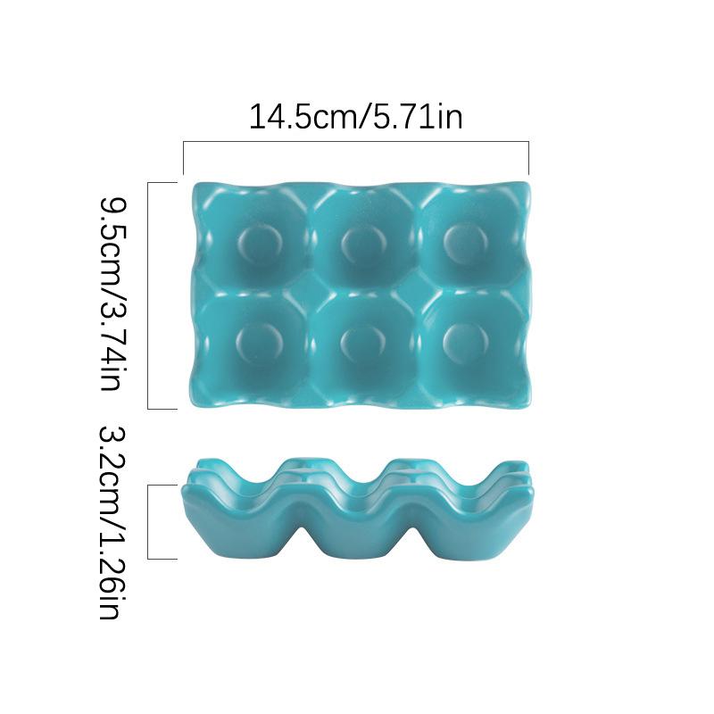 6 сеток, держатель для яиц, керамический противоскользящий ящик для яиц, холодильник, противоударный держатель для яиц, ящик для хранения, организация домашнего хранения