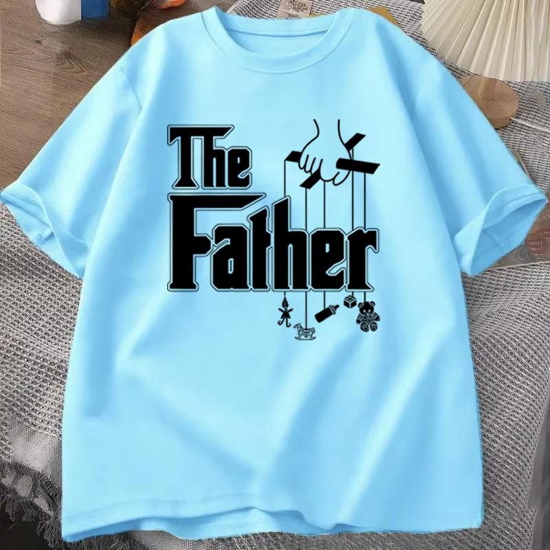 The Father Tshirt Vintage Print Casual Short Sleeve Unisexs Tee Fathers Day Gift Funny Dad Retro Print Casual Male Tees Tops