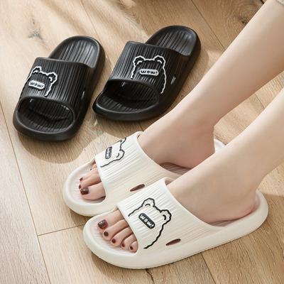 Тапочки женские домашние для ванной комнаты нескользящие тапочки из ЭВА на толстой подошве домашние легкие сандалии для пар