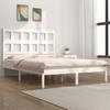 VidaXL Bed Frames White Solid Pine Wood 200x200 Cm 3104499