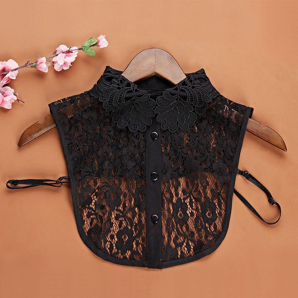 Neck Scarf Fake Collar Lace Lapel Half Shirt Shawl Wrap Decoration Adjust Clothes  Women Girls