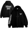 Худи Rebrenner Oversized Deliquant с тяжелой молнией Черный