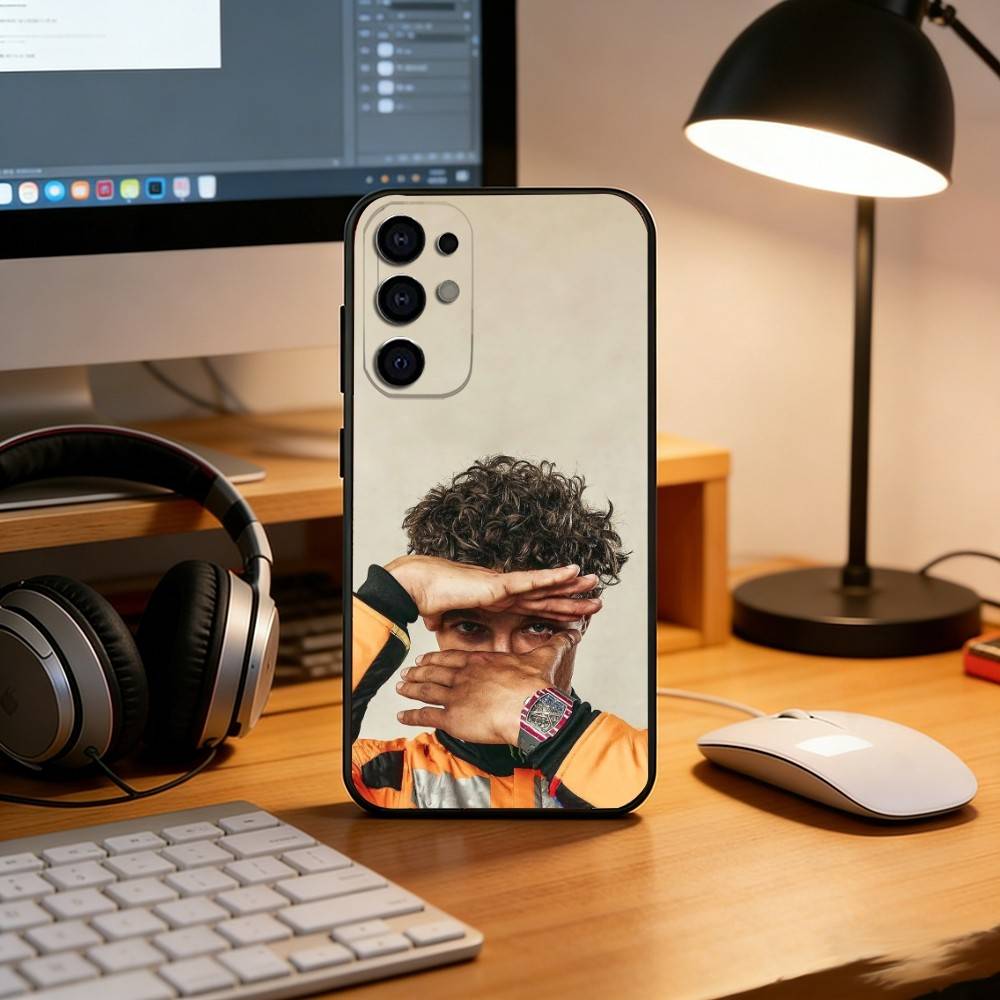 Чехол для телефона L-Lando Norris для Samsung S25, S24, S21, S22, S23, S30, Ultra, S20, Plus, Fe, Lite, Note, 10, Черный чехол